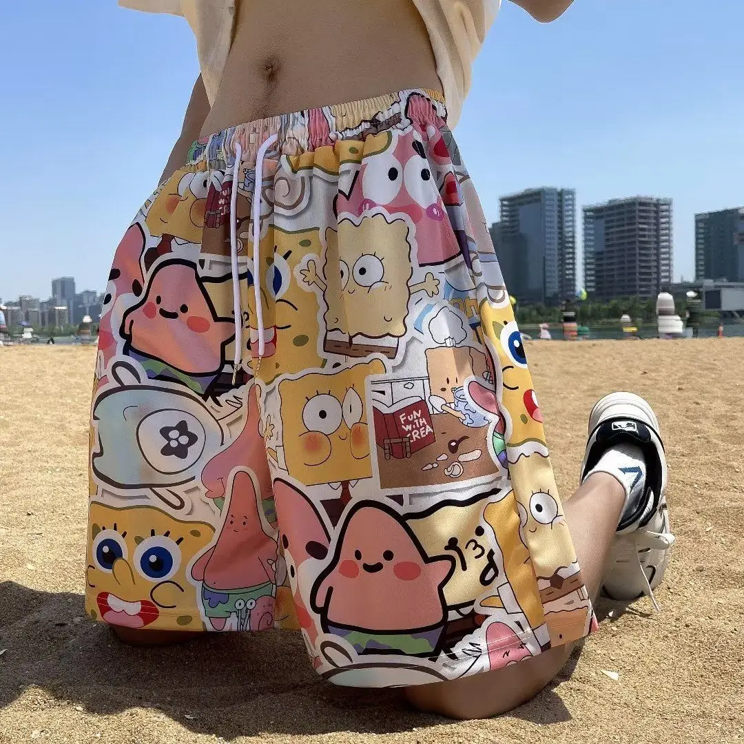 귀여운 만화 프린트 반바지